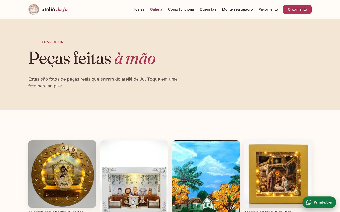 Galeria de peças do Ateliê da Ju
